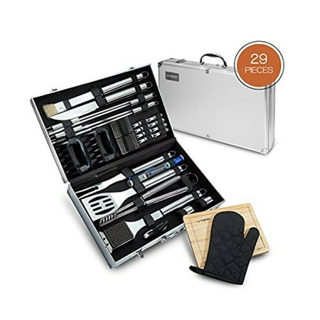 Vysta 29 Piece Bbq Flix Tools Set Barbecue Accessories With Vysta 29 Piece Bbq Flix Tools Set Barbecue Accessories With Carrying Case Professional Grade
