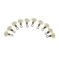 thumbnail image 1 of 10x Granos de Pesca Pescar Perlas Aparejo de Poleas con Rollering Gira sobre Un Eje Línea de Resplandor Blanco 8x12 mm Macarena Perlas de pesca, 1 of 6