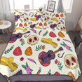 thumbnail image 1 of HAHDAXIA Mexico Skull Pattern Bedding Solid Comforter Set for All Seasons,3 Pieces(1 Comforter+2 Pillowcases),Soft Microfiber Bedding Set Full(79"x90"), 1 of 7