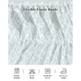 thumbnail image 5 of Aqua Spring Floral Wrap Around Bed Skirts for Queen Bed 18" Drop, Bed Skirt with Adjustable Elastic Belt Dust Ruffle Bed Valance for Bedroom Hotel Luxury Summer Botanical Watercolor Bed Frame Cover, 5 of 7
