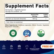 Vitamatic Quercetin 500mg Supplement - 120 Veggie Capsules, 4.35