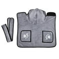 thumbnail image 2 of Super Absorbent Pet Towel Soft Dog Bathrobe With Hood And Belt For Large Medium Small Dogs New, 2 of 5