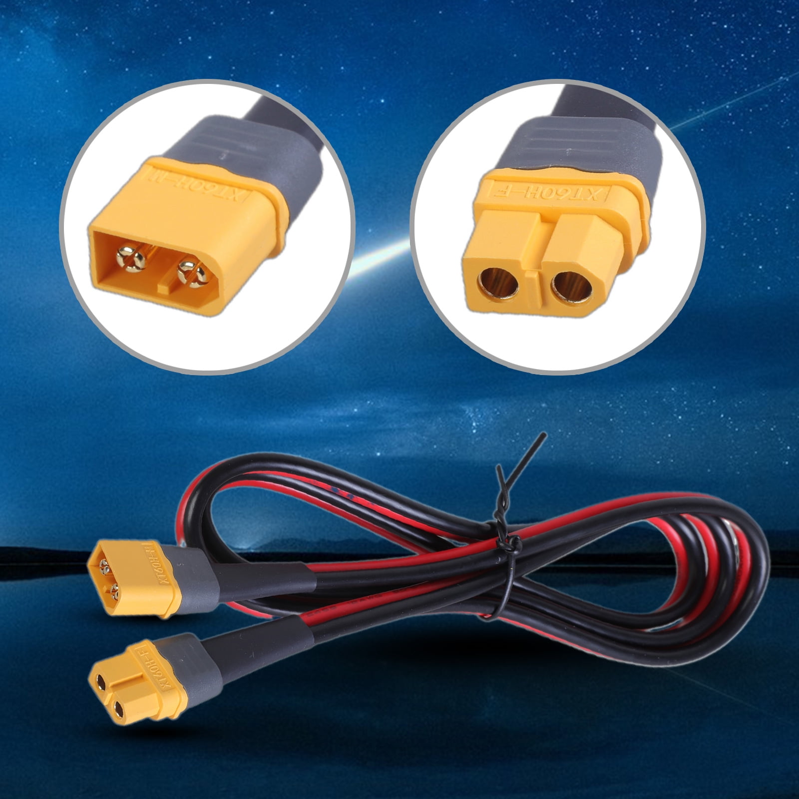 Male to Female Connectors with 12AWG Silicone Wire Extension Cable for RCs FPV