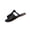 Black, variant on Women's Cut Out Slide Sandals, Trendy Faux Leather Flat Slide Sandals, Lightweight Slip On Outdoor Shoes Green
