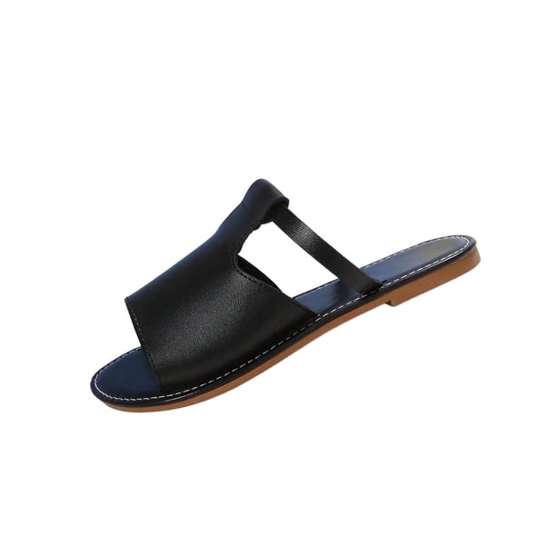 Zapatos Negros de Mujer de Moda Y Versátil Color Sólido Peep-Toe Plus Tamaño Primavera Y Verano Estilo Moderno Y Cómodo Open-Toe Zapatillas Planas Zapatos de Trabajo Blancos
