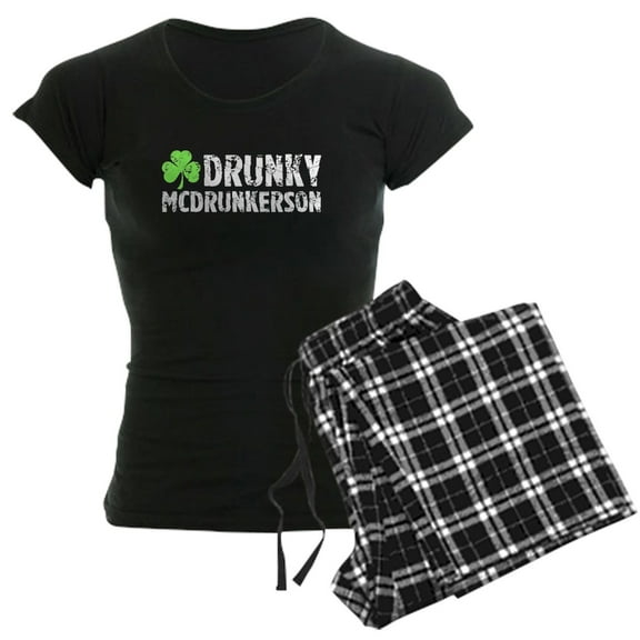 CafePress - Drunky Mcdrunkerson Women's Dark Pajamas - Women's Short Sleeve Print T-Shirt and Pants Dark Cotton Pajama Set