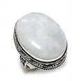 thumbnail image 2 of Natural Rainbow Moonstone Gemstone Handmade 925 Sterling Silver Ring Size 7, 2 of 2