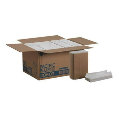 Pacific Blue Basic C-Fold Paper Towels 1-Ply 10.1 x 13.2 White 240/Pack 10 Packs/Carton 20603