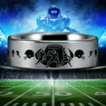 thumbnail image 2 of Silver Tungsten American Football Ring, 2 of 4