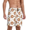 thumbnail image 2 of Fotbe Wooden Barrels With Honey Pajama Shorts for Men, Men's Pajama Bottoms, Sleepwear,Short Pajama Pants-Small, 2 of 9