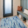 thumbnail image 3 of Outdoor Washable Pompano Blue & Ivory 3' x 5' Accent Rug, 3 of 8