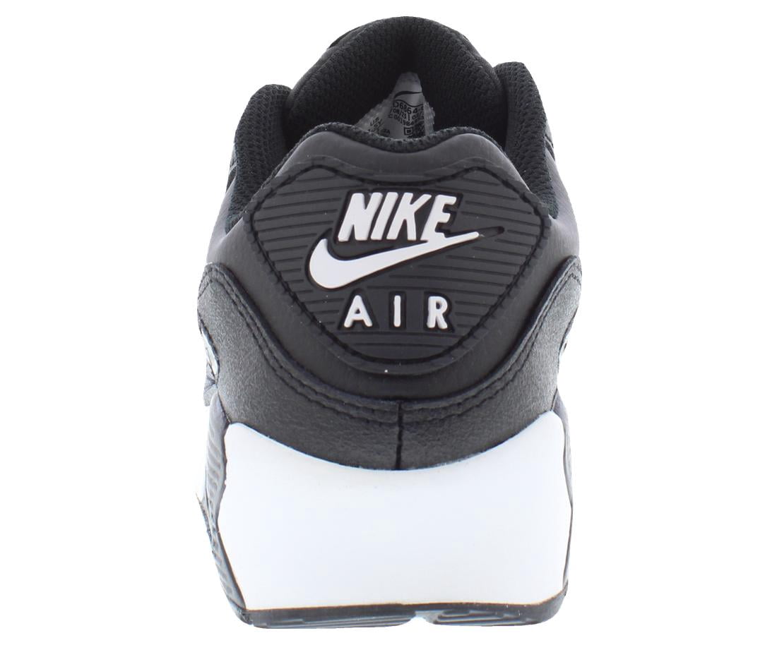 Nike Air Max 90 Leather GS Boys Shoes Size 6.5, Color: Black/White/Black
