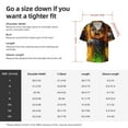 thumbnail image 5 of Lsque Chucky print Men's Cuban Collar Short Sleeve Shirt Summer Beachwear Casual Button Down Fashionable Vacation Leisure Shirt-Medium, 5 of 7