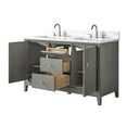 thumbnail image 3 of Vanity Art 54" Bathroom Vanity with Sinks and Engineered Marble Top, Freestanding Storage Cabinet with 2 Drawers, 2 Shelves and 1 Flip Down Tray, 3 of 10