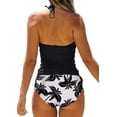 thumbnail image 3 of VNJQPG Black Palm Tree bikini sets for women Halter Neck Top-B4-Black,L, 3 of 3