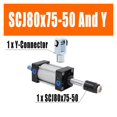 thumbnail image 2 of SCJ80x75-50 Alésage de Cylindre Pneumatique Standard 80mm Double Action, Course Réglable 25-75mm Grande Poussée, Résistant à l'Usure, 2 of 6