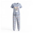 thumbnail image 1 of Pijama Dumbo para Dama Set Playera Manga Corta con Pantalón Azul Talla M 2 Piezas, 1 of 4