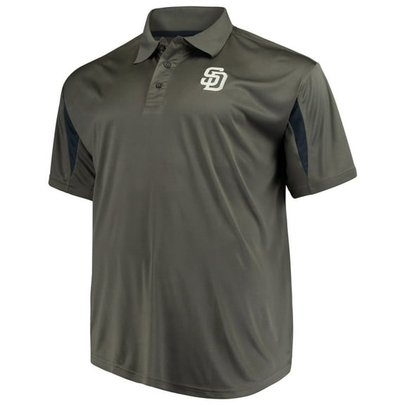 Men's Majestic Charcoal/Navy San Diego Padres Contract Polo