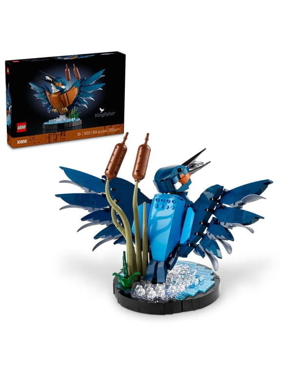 Icons Kingfisher Bird Model Building Kit - Detailed Building Block Set for Adults, 18+ - Relaxing DIY Craft for Bird Lovers - Gift for Graduation - 10331