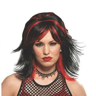 Red Black Wig