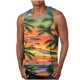 thumbnail image 1 of Mens Camisetas de Verano Casual sin Mangas de Impresión Suéter Cuello Redondo Deportes Superior, Poliéster, 1 of 4