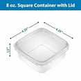 thumbnail image 5 of Singleware Plastic Containers with Lids, Airtight for Storage, Meal Prep, Takeout, 8 oz 20-pack, 5 of 8