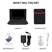 7inch Portable Small Laptop, Android 12 Quad Core with 2GB RAM 32GB ROM Mini Laptop Notebook for Kids,Ideal Gift for Children 's Learning and Entertainment