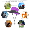 thumbnail image 4 of Bucket Hat Wide Brim Quick Drying Breathable Packable Foldable Sunshade Sun Ponytail Cap With Chin Strap, 4 of 7
