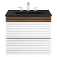 thumbnail image 5 of Modway Render 24" Wall-Mount Bathroom Vanity in White Walnut Black, 5 of 9
