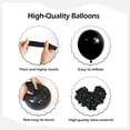 thumbnail image 3 of Kit de guirnaldas con forma de arco FOTIOMRG con 110 globos negros de látex, 3 of 8