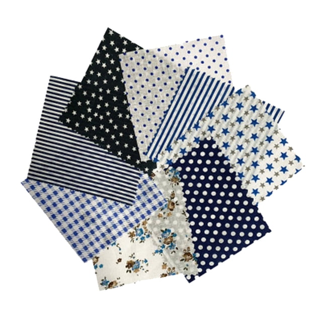 Algodón para coser tela para acolchar Patchwork DIY ropa costura artesanía patrón de estrellas tela 50x50cm 7 Piezas Scienceny HA1644-02