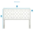 thumbnail image 3 of Comfort Pointe Thomas Chippendale White Wood Headboard - King, 3 of 5