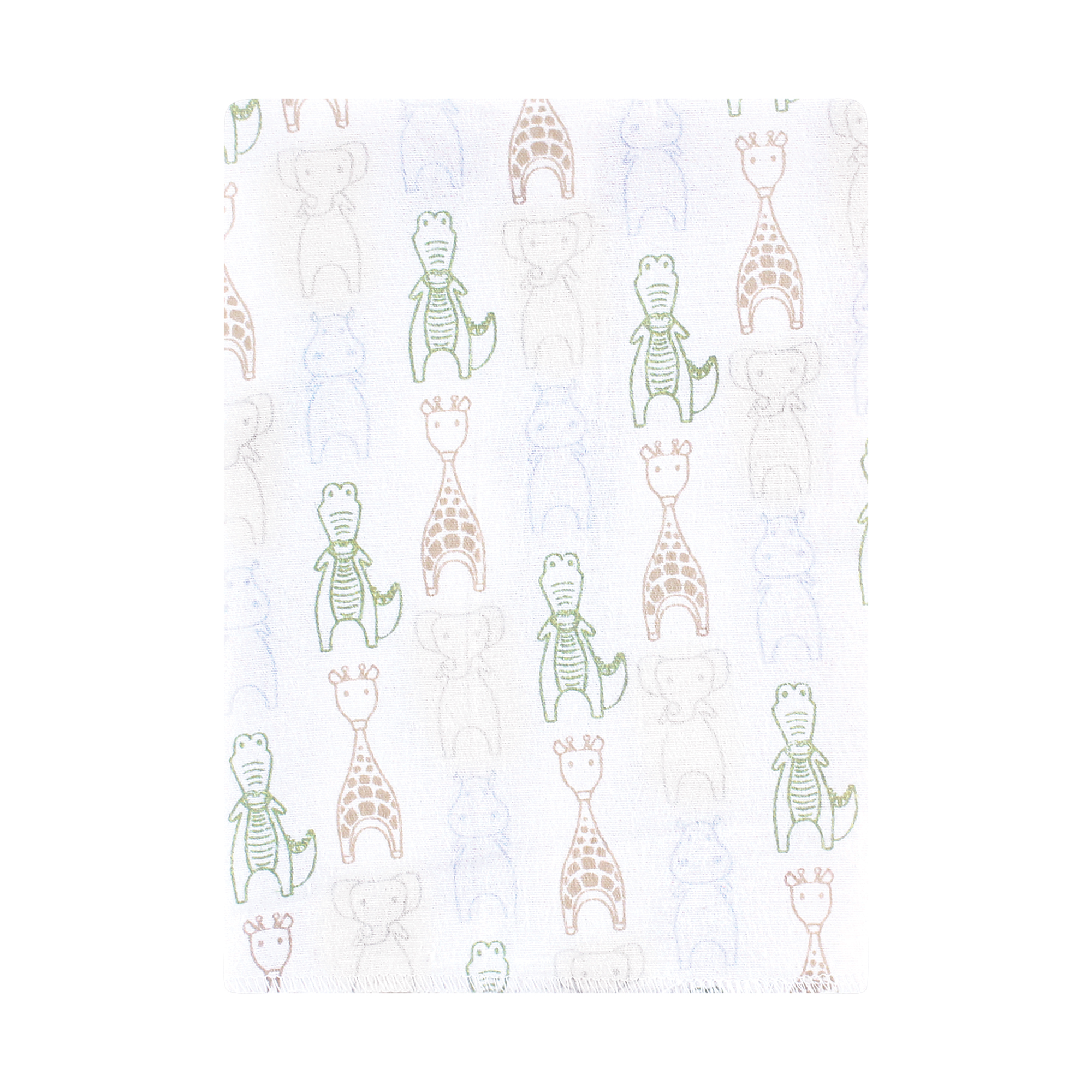 Hudson Baby Unisex Baby Cotton Poly Flannel Burp Cloths Bundle, Modern Safari Friends 12-Pack, One Size