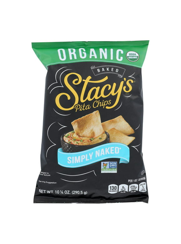 Stacy's Brand Organic Simply Naked Pita Chips - Case Of 10 - 10.25 Oz