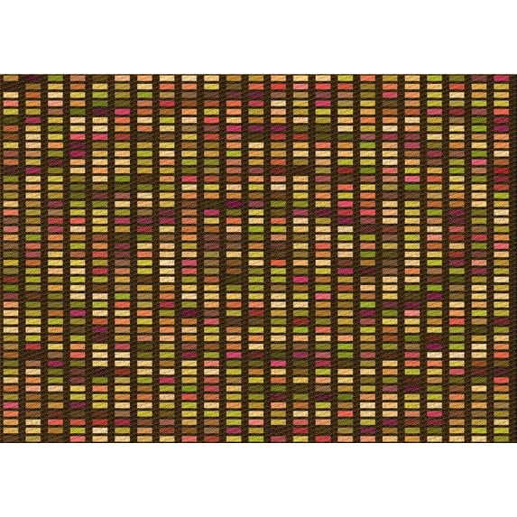 Ahgly Company Machine Washable Indoor Rectangle Transitional Night Red Area Rugs, 8' x 10'