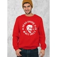 thumbnail image 2 of Christmas Dead Inside But Jolly Santa Skull Holiday Shirt Crewneck Sweatshirt, 3XL, Red, 2 of 6