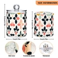 thumbnail image 5 of Yayeee 2 Pack Qtip Holder Bathroom Cotton Swab Canister with Lid Clear Dispenser Set, Black Retro Flower, 5 of 6