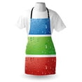 thumbnail image 3 of Modern Apron Water Drops on a Plastic Surface Like Summer Vibes Image Artwork Print, Unisex Kitchen Bib Apron with Adjustable Neck for Cooking Baking Gardening, Red Fern Green Blue, by Ambesonne, 3 of 3