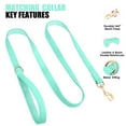 thumbnail image 5 of Pet Artist Personalized PU Leather Dog Collar and Matching Leash set Custom ID Metal Buckle Pet Name / Number Adjustable for Small Large Breeds, 5 of 5