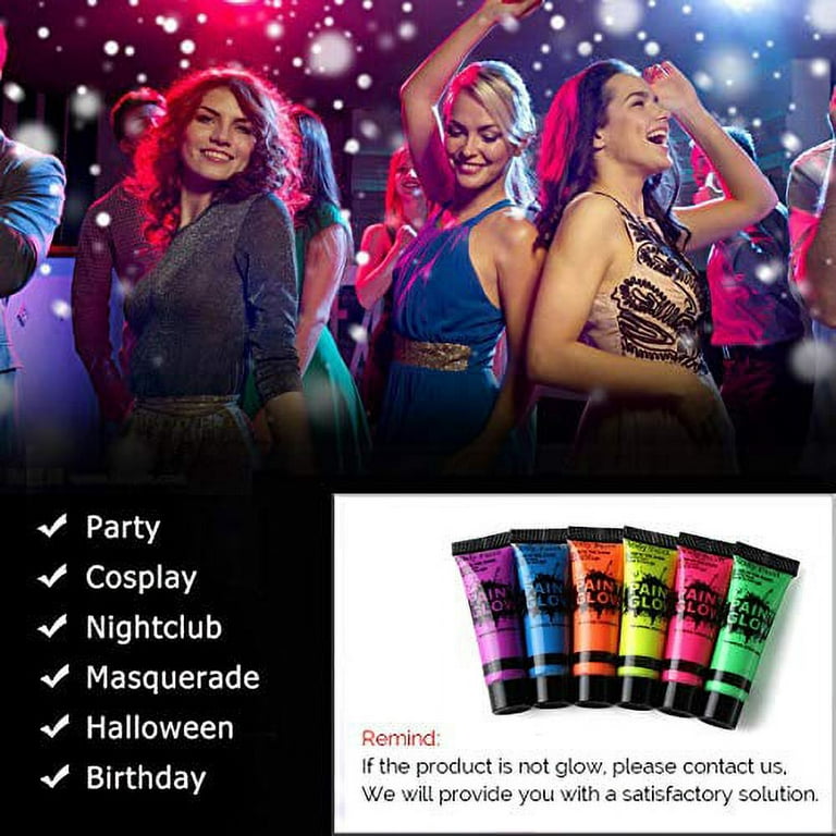 Wicked Costumes PaintGlow Neon UV Face & Body Paint Black