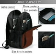 thumbnail image 4 of Fotbe Brown Mochila con Estampado y Puerto USB para Hombre y Mujer, Mochila Antirrobo, Mochila de Viaje, Mochila Escolar, Mochila Universitaria, 4 of 7