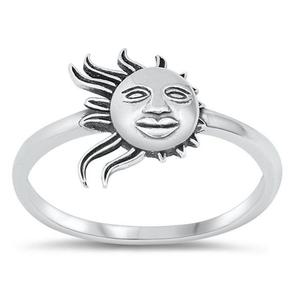 Unique Sun Shine Wholesale Promise Ring .925 Sterling Silver Band Jewelry Female Male Unisex Size 7