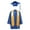 Blue, variant on YONGHS Unisex Kids Kindergarten Graduation Gown Cap Set Students Graduation Class Uniform Navy Blue 9-10