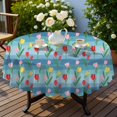 thumbnail image 4 of Pioneer Flower Floral Print Pattern Round Tablecloth 60 X 60 Inch, Wrinkle Resistant Wipeable Table Cloth for Kitchen Dining Picnic Patio Party, 4 of 6