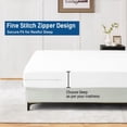 thumbnail image 4 of Queen Size Zippered Closure Fitted Sheet (60" x 80"), 1-Piece Bottom Sheet, 100% Microfiber, Fits Up to 15" Deep Mattress, Color White Solid, 4 of 6