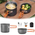 thumbnail image 2 of Camping Cookware Mess Kit Backpacking Cooking Gear Lightweight Camping Pots And Mini Backpacking StoveMini Backpacking Stove Outdoor Cooking Gear For Hiking Picnic, 2 of 9