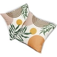 thumbnail image 3 of Boho Pillow Covers 18x18 Set of 2 Bohemia Sunset Leaves Farmhouse Decorative Throw Modern Abstract Geometric Outdoor Pillowcases Cotton Linen Cushion For Couch Bed Sofa Chair, 3 of 6