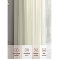 thumbnail image 6 of Cream White Stripe Sheer Curtains 96 Inch Length 2 Panels Set, Modern Rustic Vertical Striped Voile Window Treatment Semi Sheer Long Curtains Drapes for Bedroom/Living Room/Kitchen 52"x96"x2, 6 of 7