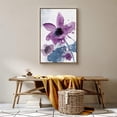 thumbnail image 3 of wall26 Framed Canvas Wall Art Large Purple and Blue Flowers Floral Plants Watercolor Abstract Contemporary Expressive for Living Room, Bedroom, Office - 16x24 inches, 3 of 4