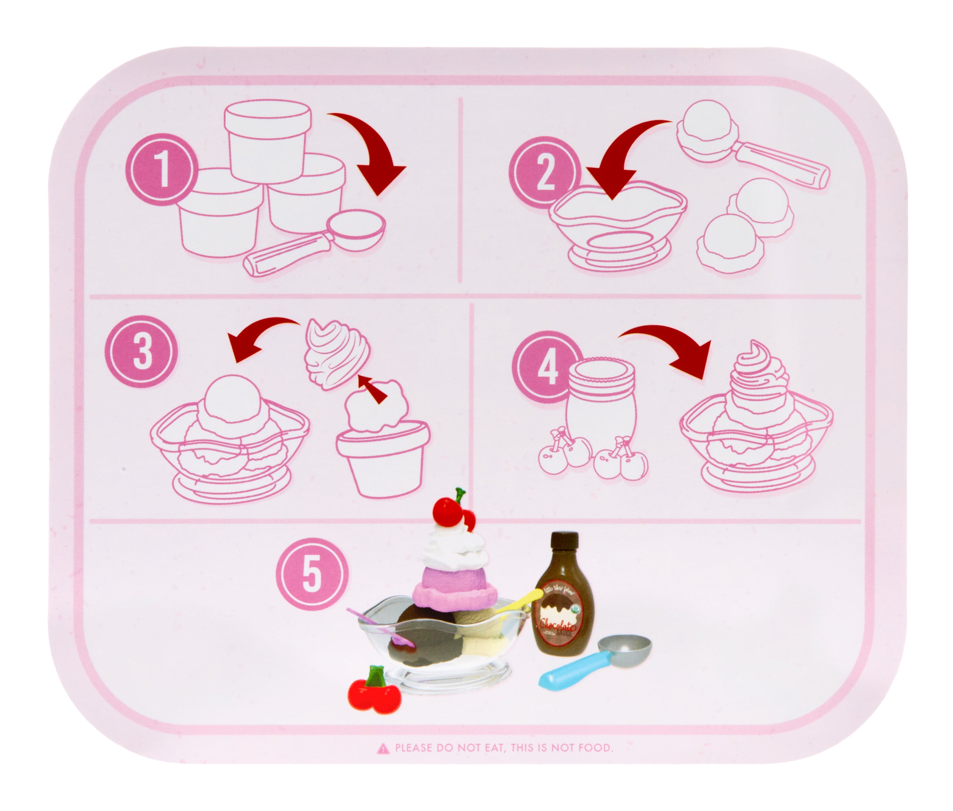 Little Tikes Creative Chefs Ice Cream Kit with Make-It Mix Play Sand, 20 Accessories, Realistic Pretend Play Set, Boys, Girls, Ages 3+